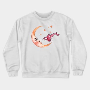 Moon and Orca Crewneck Sweatshirt